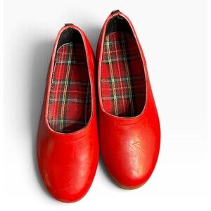 Midwest Rain Garden Clog Slip on Loafer Plaid Insert Women’s Size 7 Lug Sole Red
